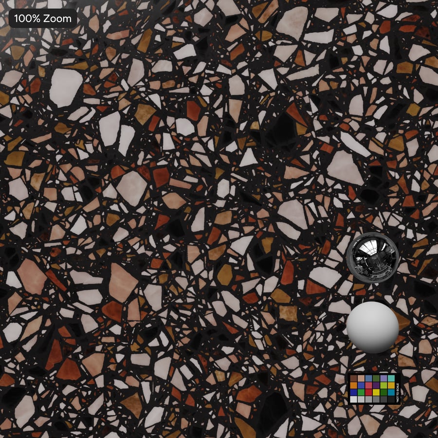 Speckled Terracotta Terrazzo Texture, Brown