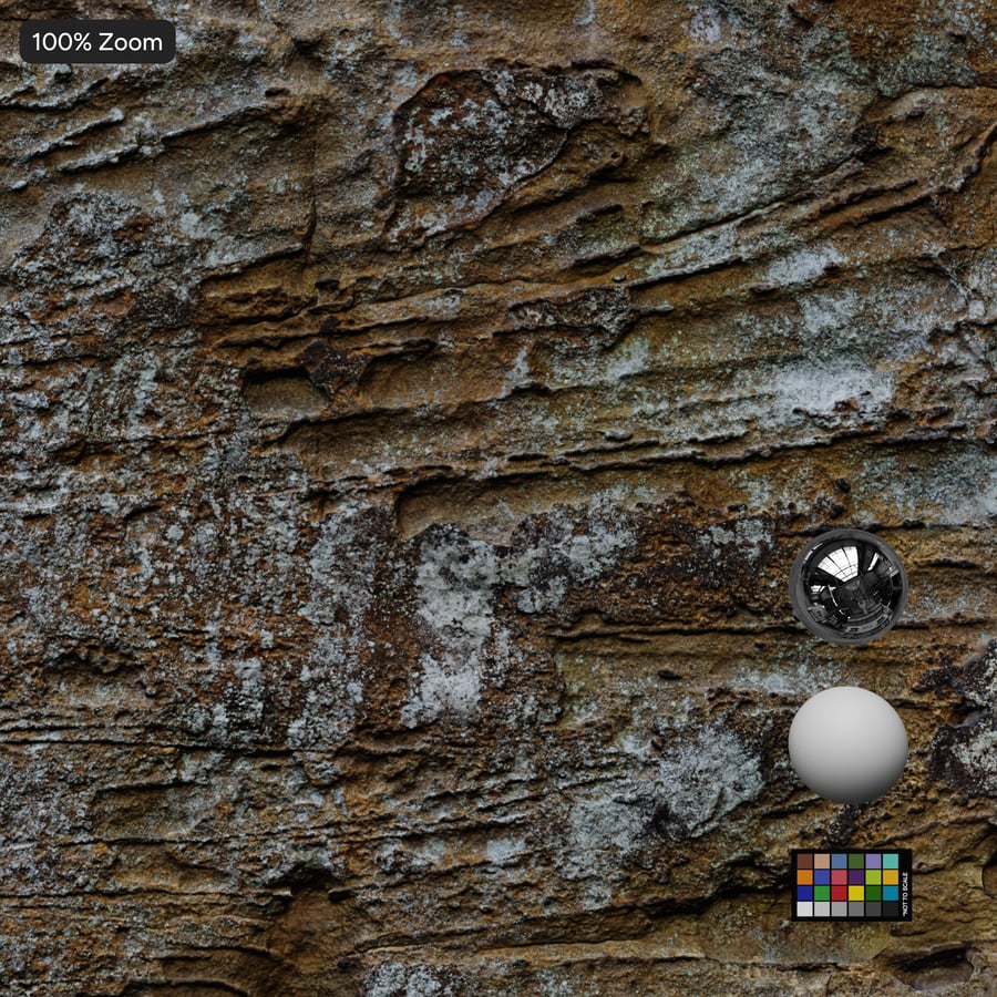Mossy Eroding Cliff Rock Texture