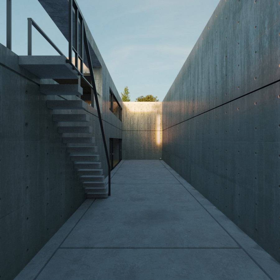 Ciel HDRI clair au coucher du soleil
