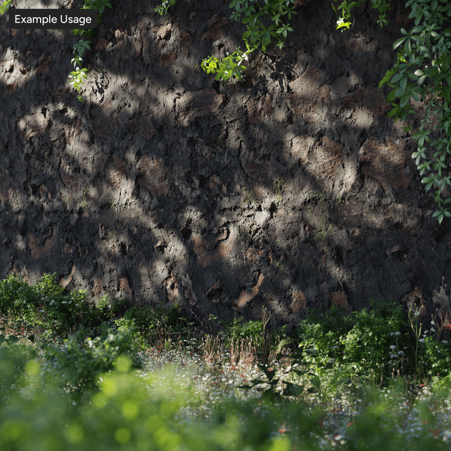 Dirty Mossy Stone Wall Texture