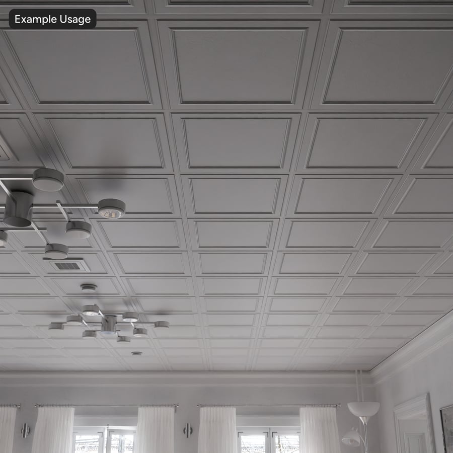 Geprägte Drop Ceiling Texture, Weiß