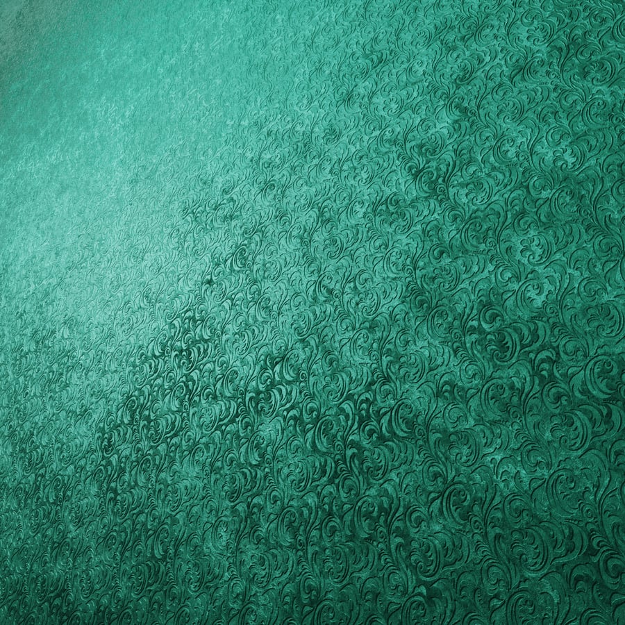Folhas em relevo com textura de veludo, verde