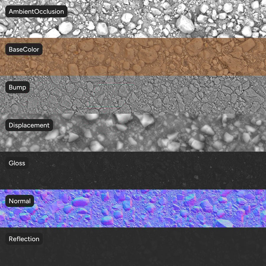 Chunky Mixed Rocks Texture