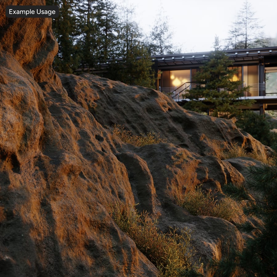 Mossy Cliff Rock Texture