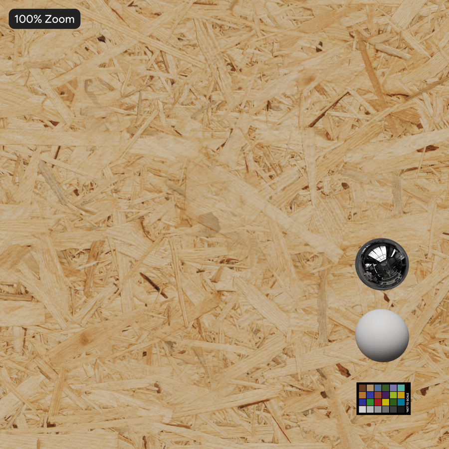 OSB Wood Panel with Bolt Texture