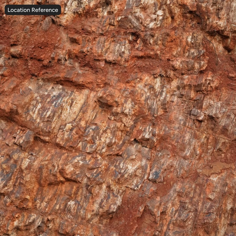 Textura de rocha de penhasco estriado, castanho-avermelhado