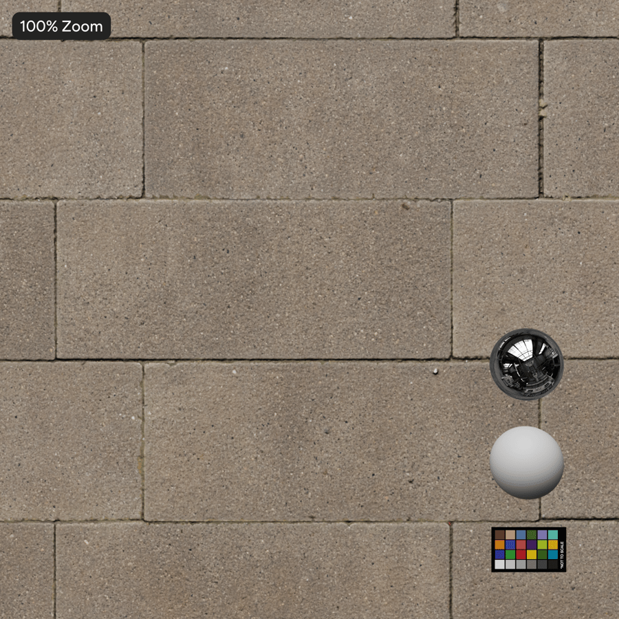 Rectangular Stone Paver Texture, Off-White