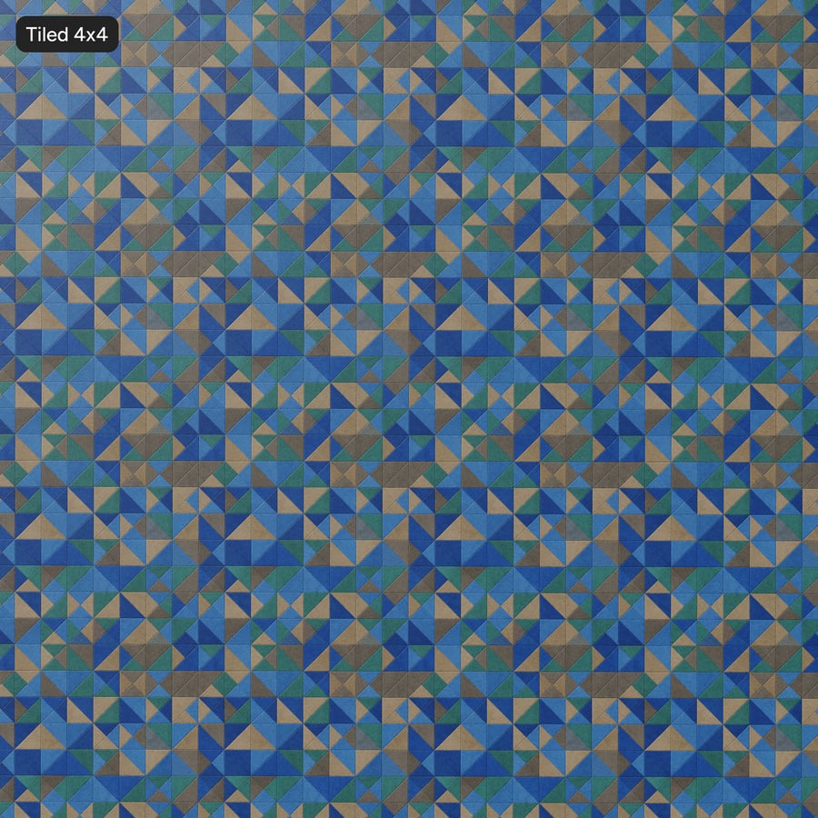 Textura de azulejo acústico triangular, azul
