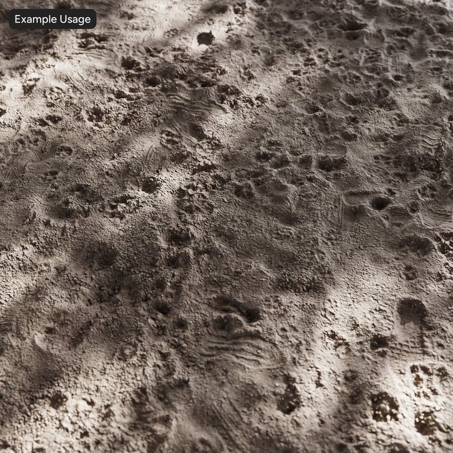 Textura de pegadas na terra