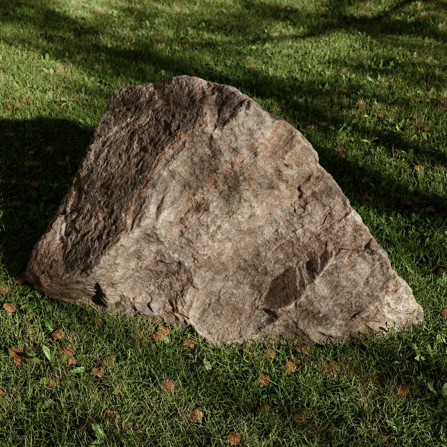 Streaked Wedged Large Rock Boulder Model