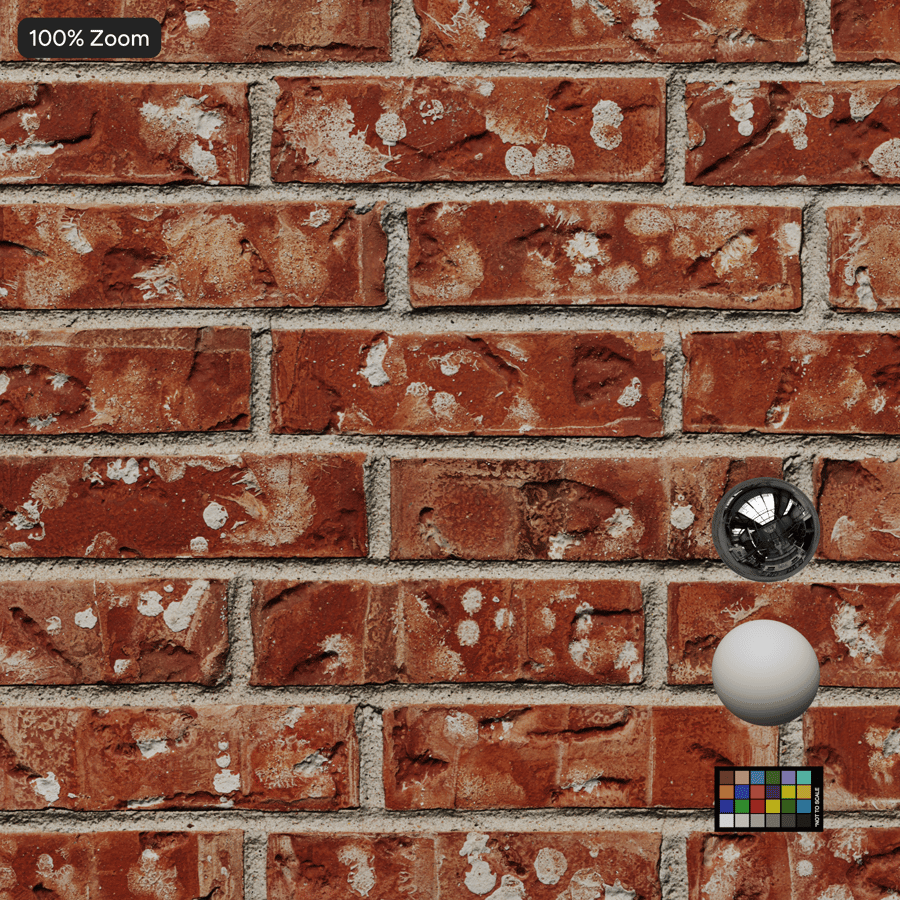 Spotted Running Bond Brick Texture, Red