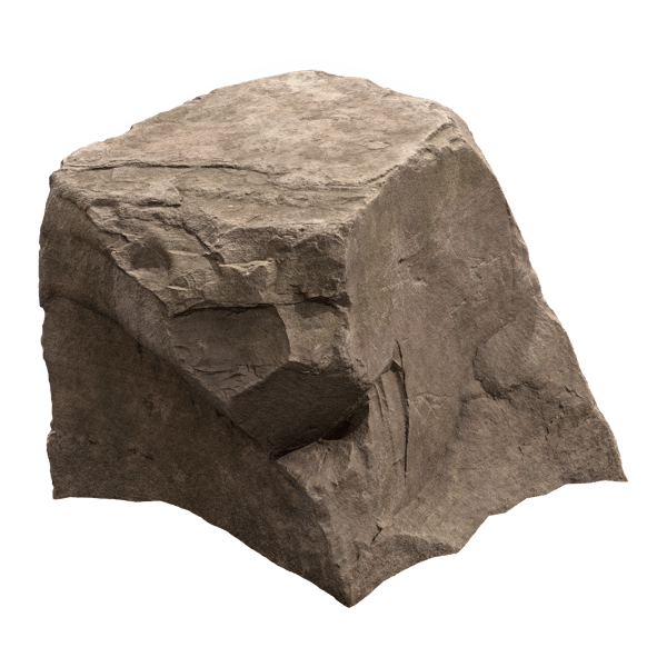 Sıcak Tonlu Küp Büyük Kaya Boulder Modeli