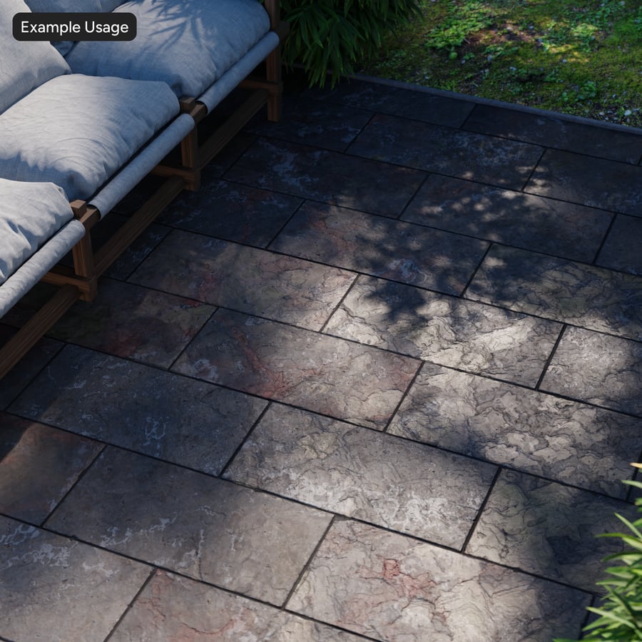 Texture de carreaux d'ardoise multicolores de Running Bond