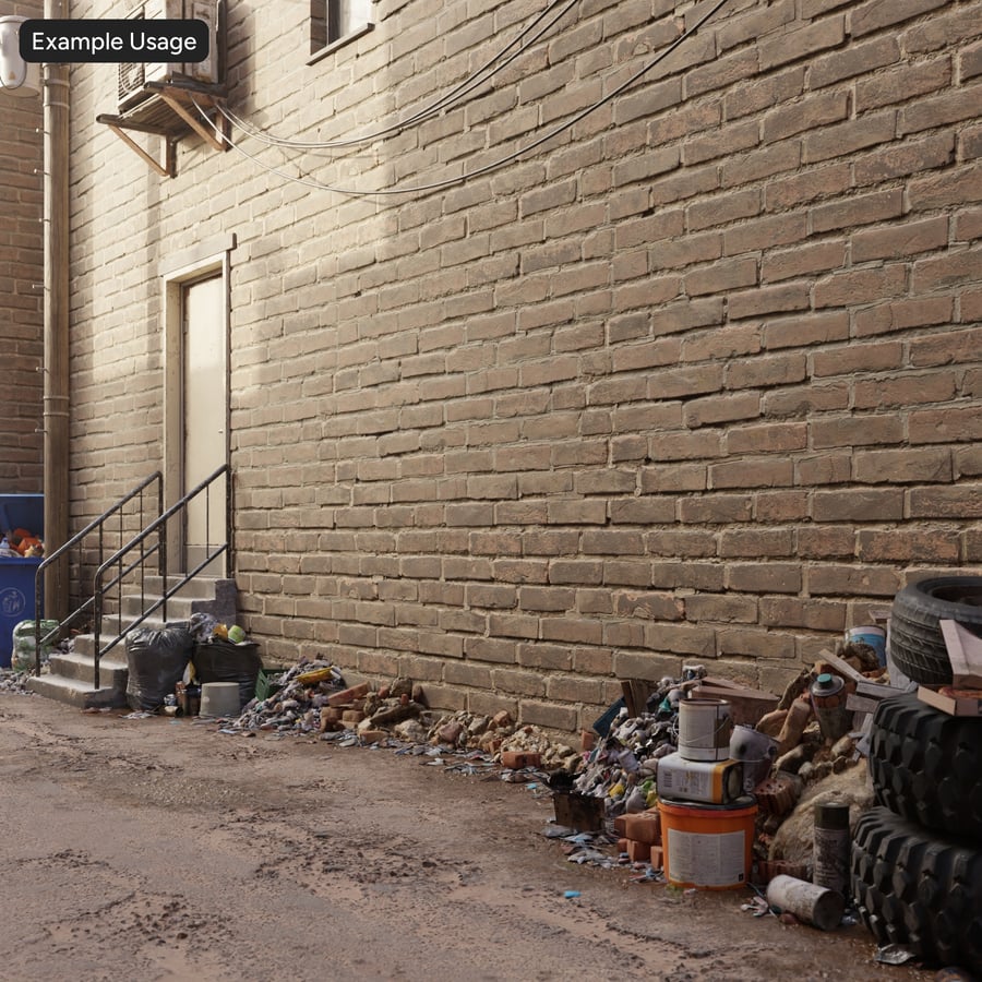 Tekstura wyblakłej ceglanej ściany