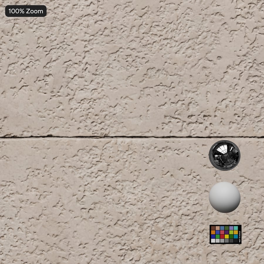 Eroded Matte Concrete Ground Texture, Beige