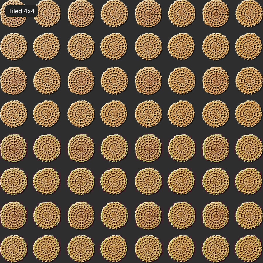 Textura do verso do biscoito Pizzelle