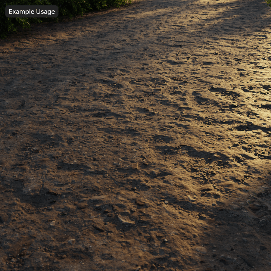 Worn Rocky Dirt Road Texture