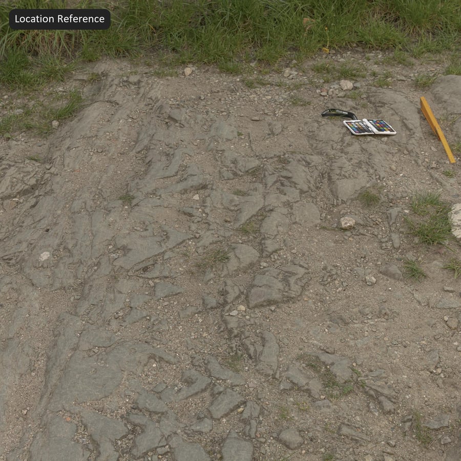 흙 바닥에 큰 돌 텍스처