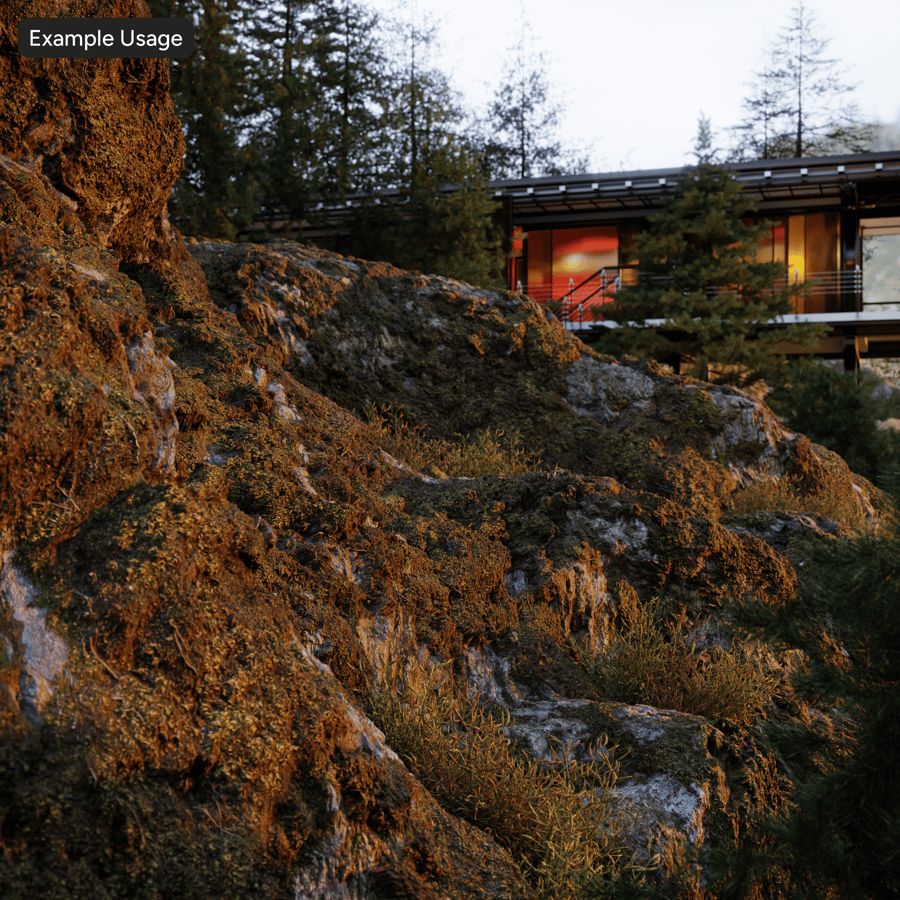 Texture rocheuse de la falaise moussue