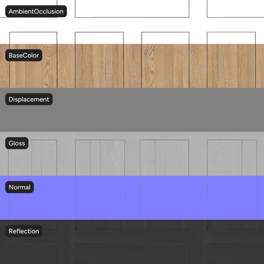 Fine Natural Wood Paneling Texture