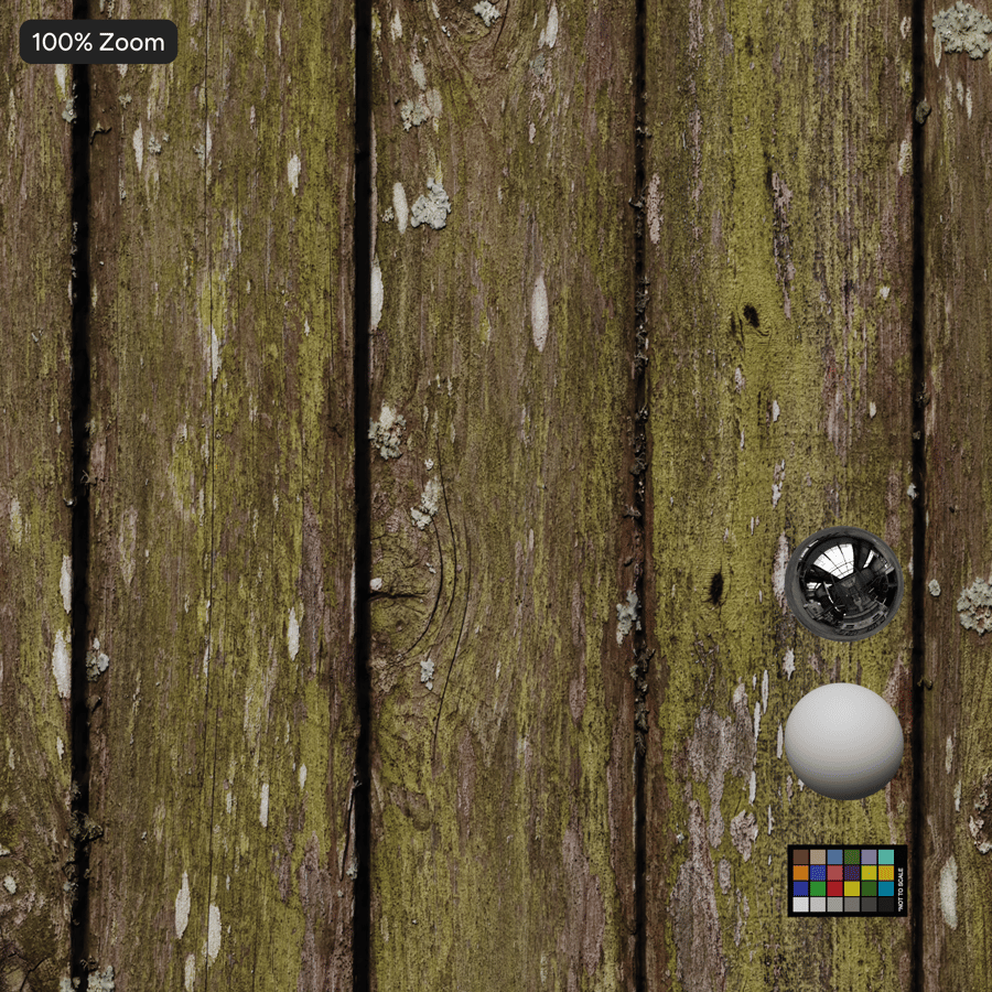 Textura de parede de tábua de madeira musgosa