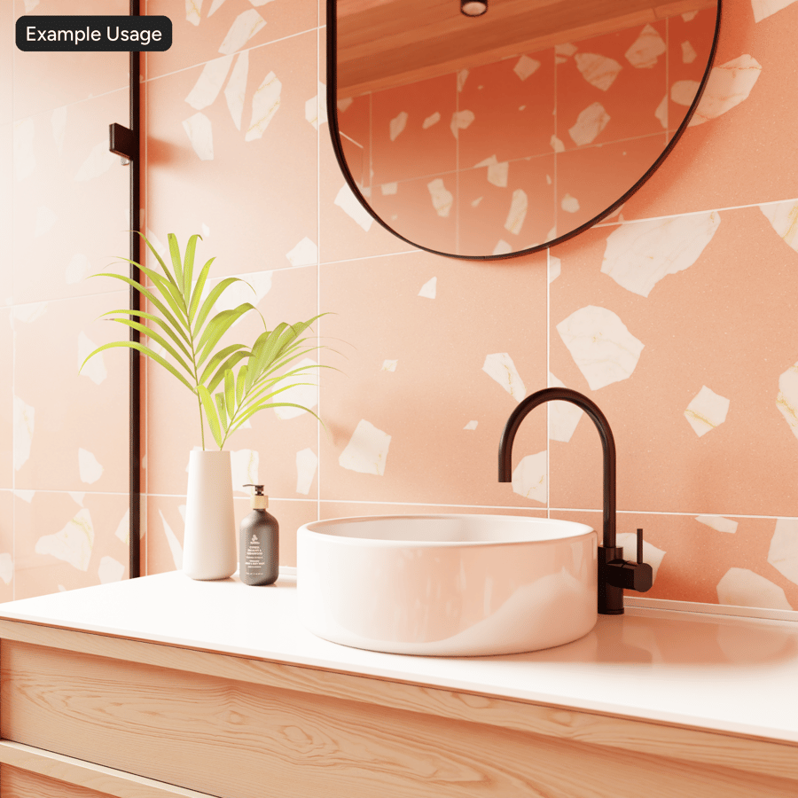 Vierkante Terrazzo Matte Tegelstructuur, Oranje