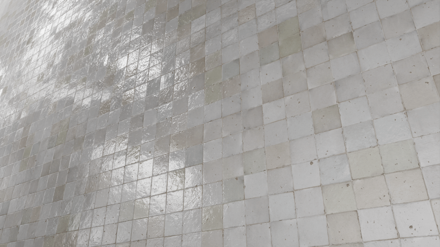 Square Ceramic Glossy Tile Texture, Ivory