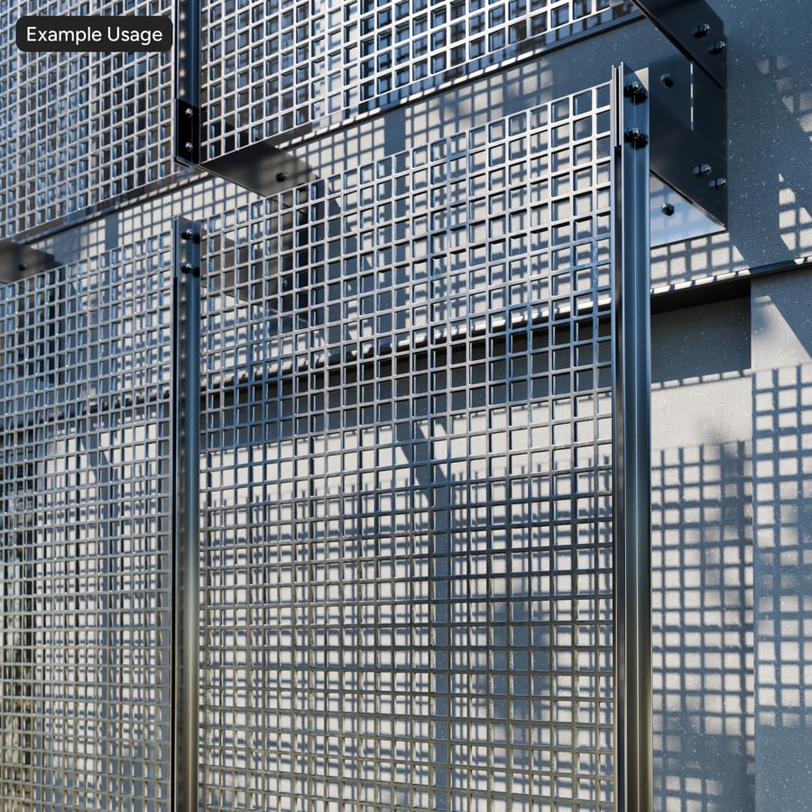 Square Perforated Grate Metal Texture