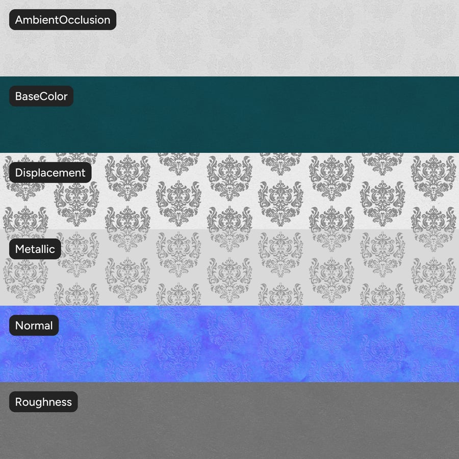 Textura de veludo de damasco em relevo, azul