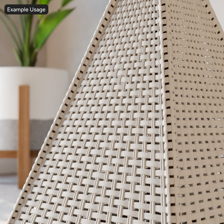 Plastic Wicker Texture, White