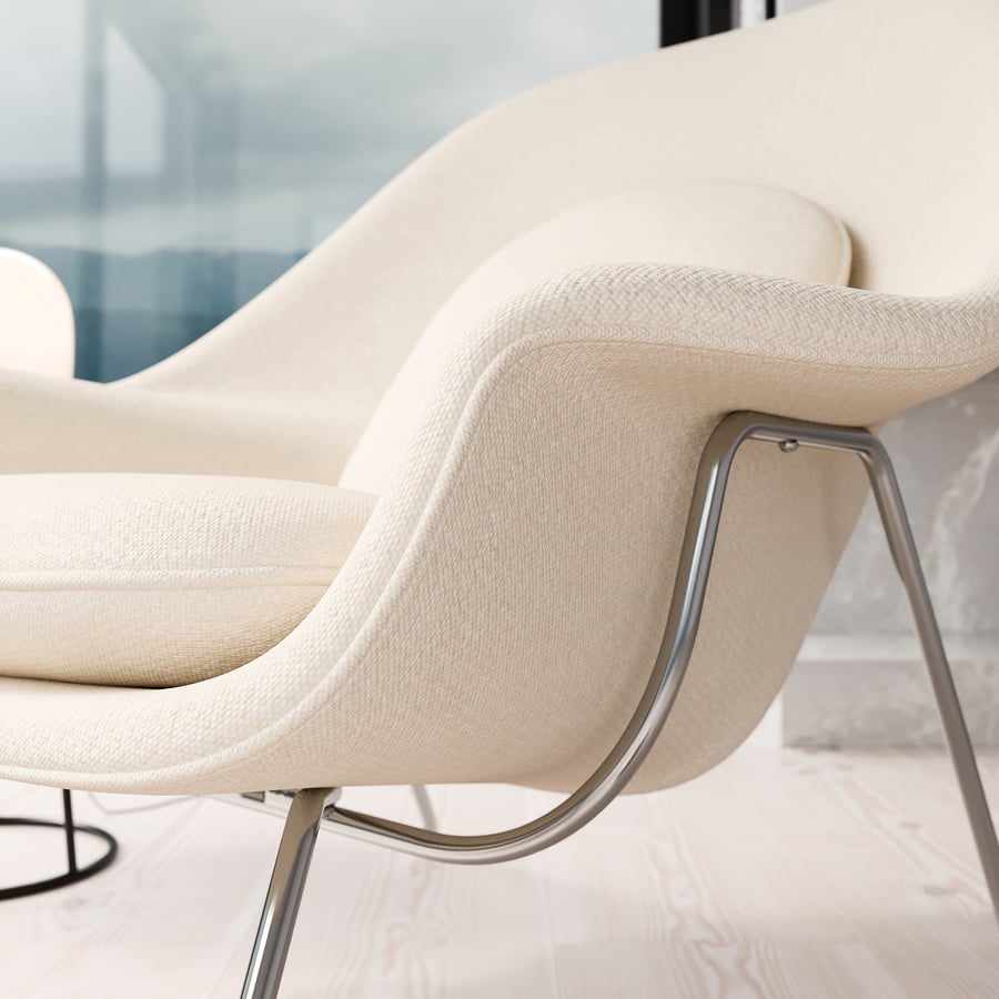 Replica Eero Sanguine Armchair Model, White