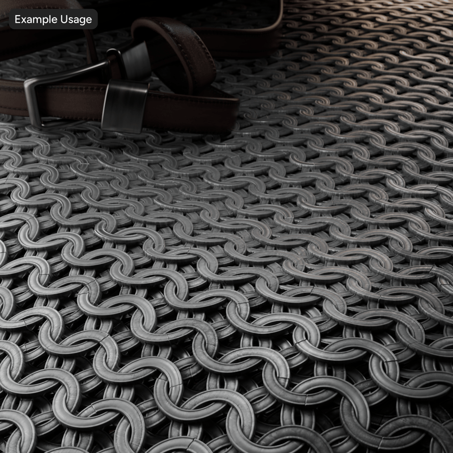 Textura de malha metálica achatada