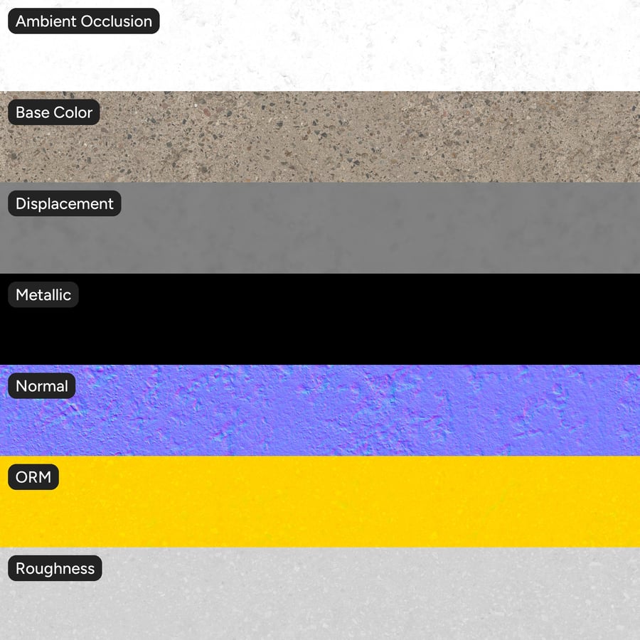 Texture Asfalto con Inerti Grossolani Erosi, Beige