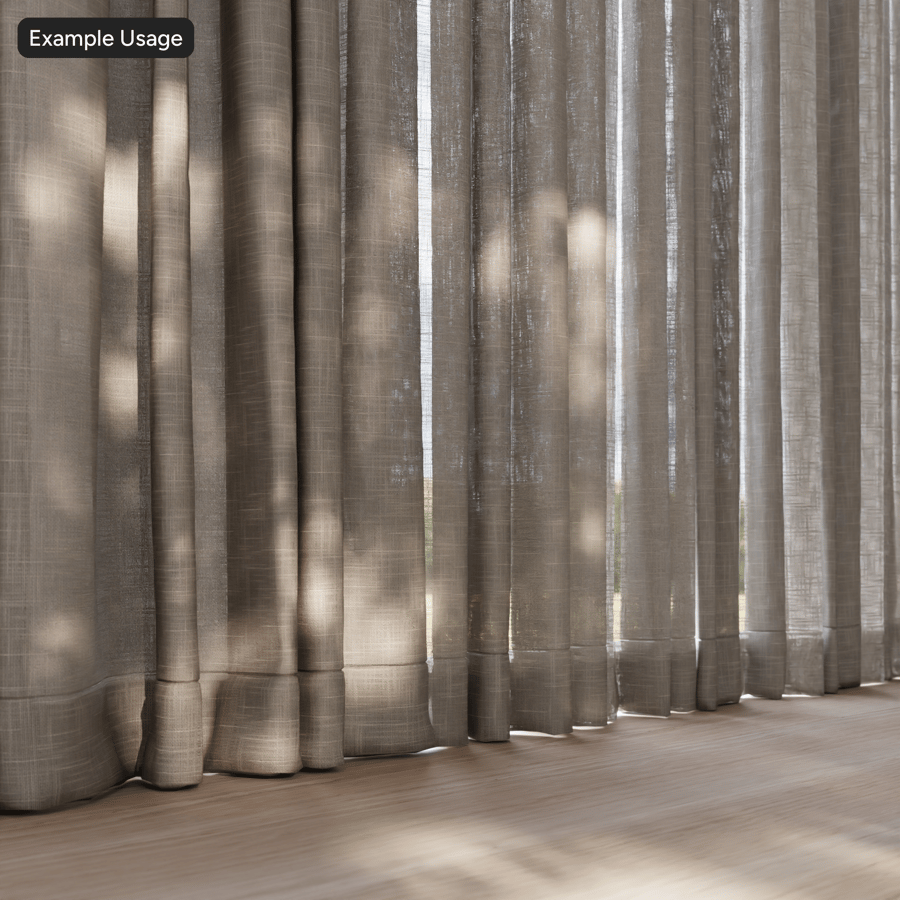 Tissu transparent épais et uni pour rideaux, blanc