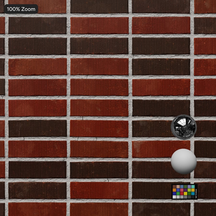 Stack Bond Brick Wall Texture, Red and Black