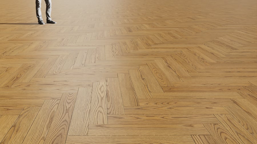 Herringbone Pattern Oak Wood Flooring Texture, Castle Brown