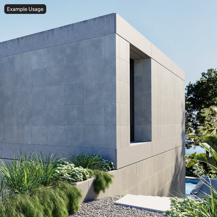 Square Matte Panel with Tie Hole Concrete Texture