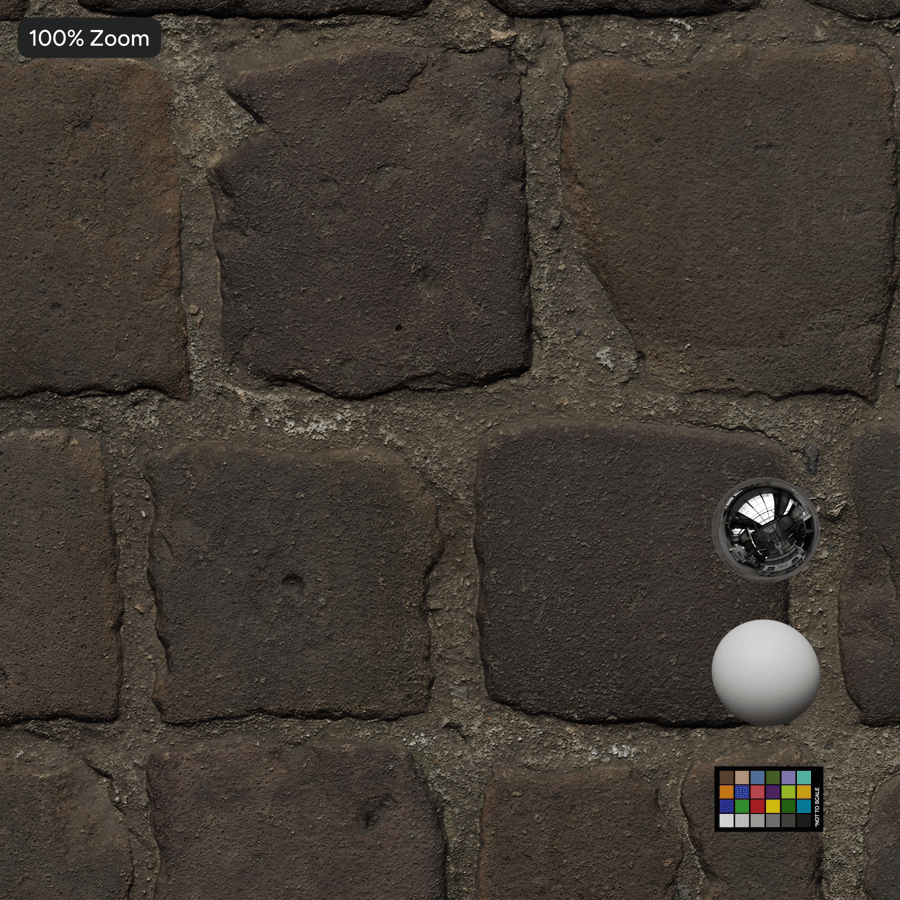 Pavimentazione in ciottoli sporchi