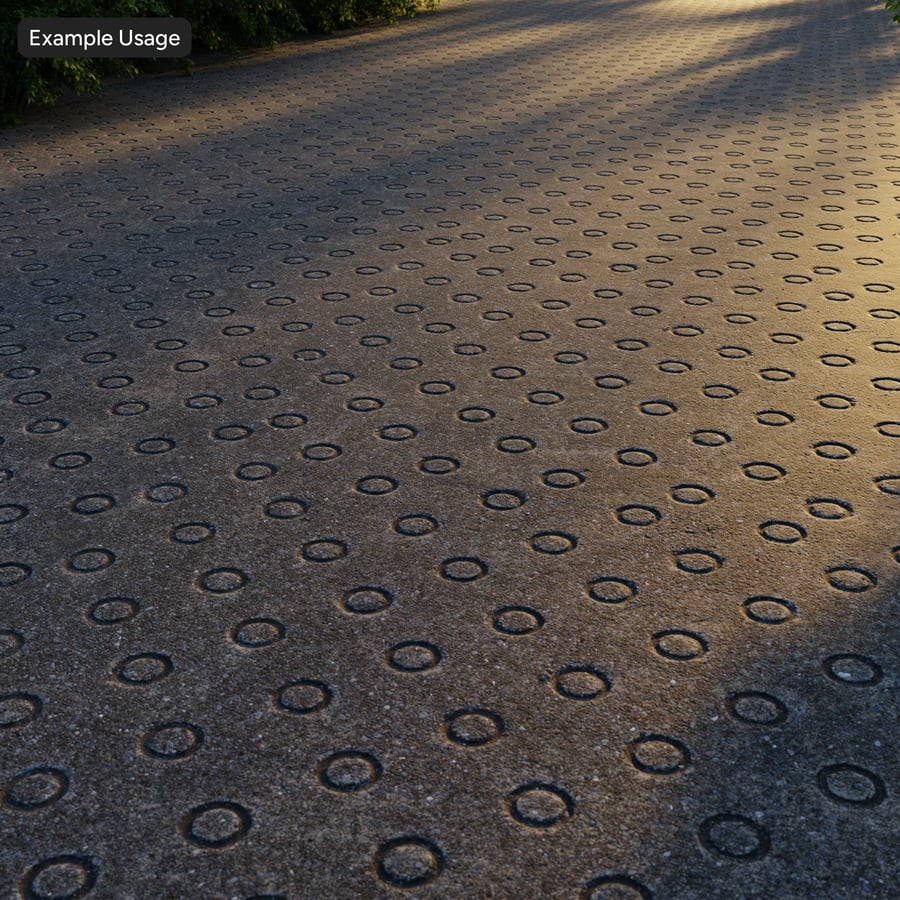 Textura de estrada de concreto com padrão circular