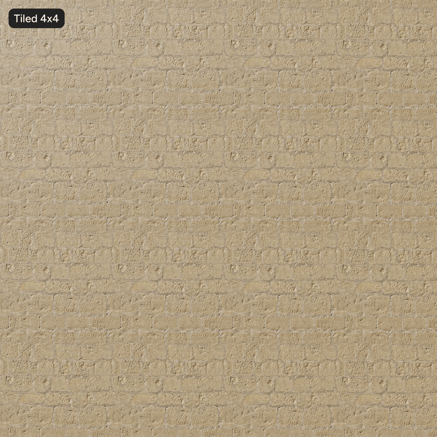 Kaba Kabarcıklı Taş Blok Duvar Dokusu, Bej