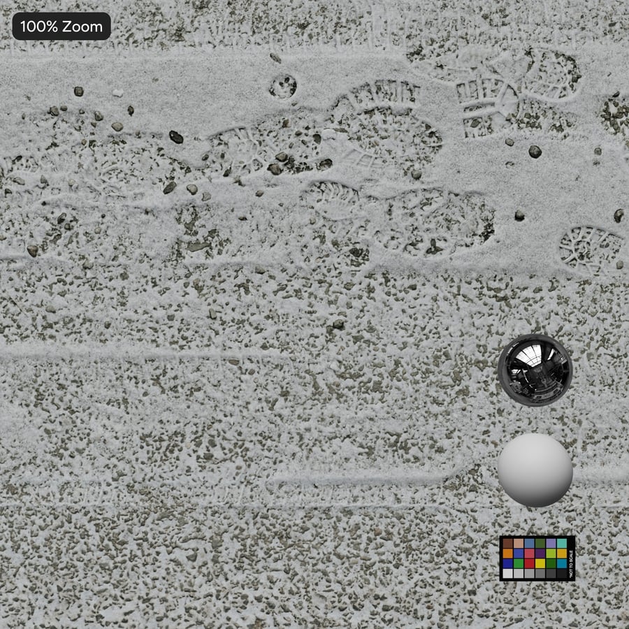 Texture de l'empreinte de pied sur l'asphalte enneigée