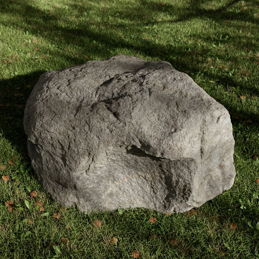 Cool Toned Divot Smooth Large Rock Boulder Model