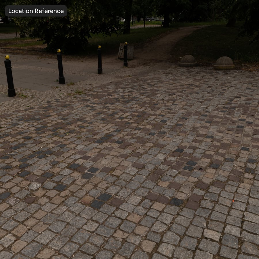 Mosaic Cobblestone Floor Texture, Mixed