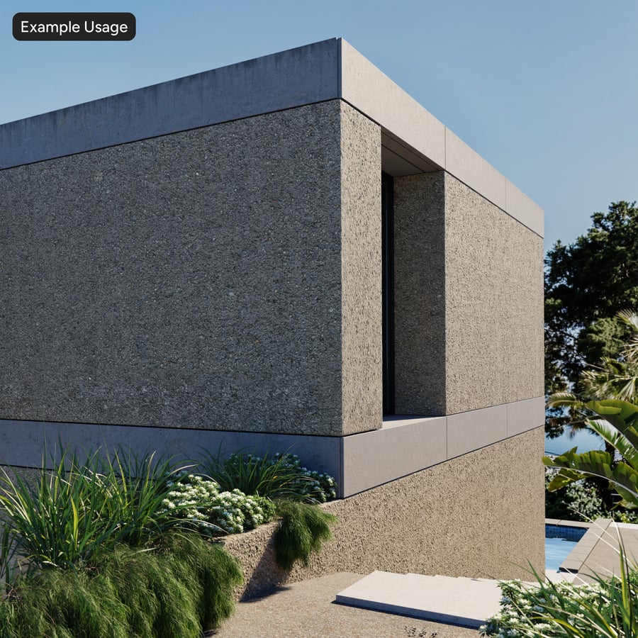 Pebbledash Aggregate Concrete Wall Texture, Rocky Haze