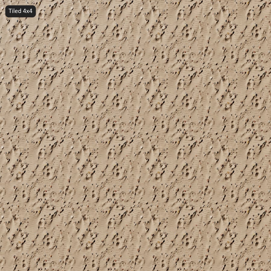 Textura de pedras e pegadas na areia
