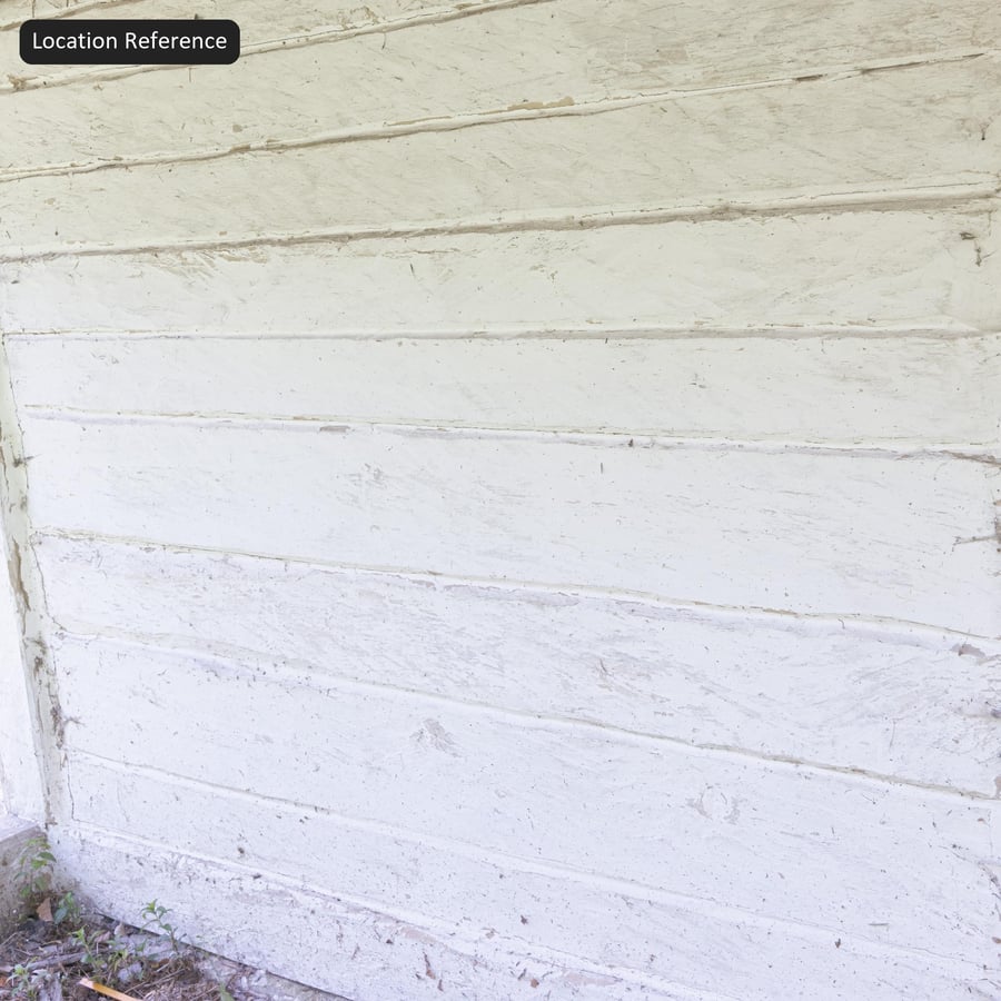 Texture murale du bardage en rondins de bois peint, blanc