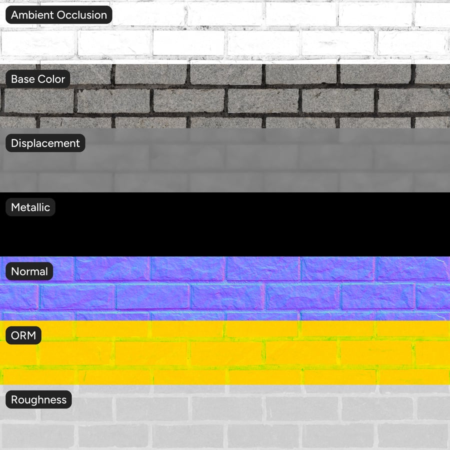 Rough Brick Wall Texture, Gray