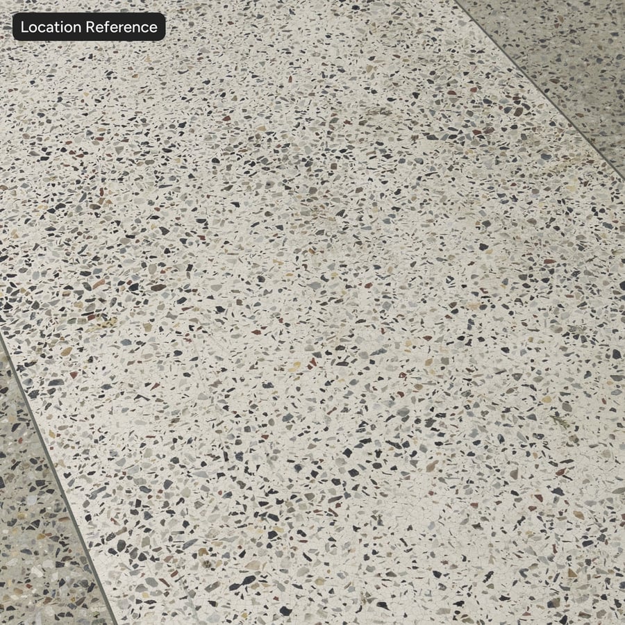 Matte Terrazzo Texture, White