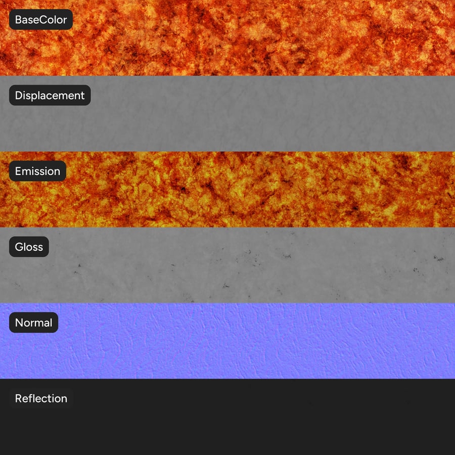Textura de lava derretida