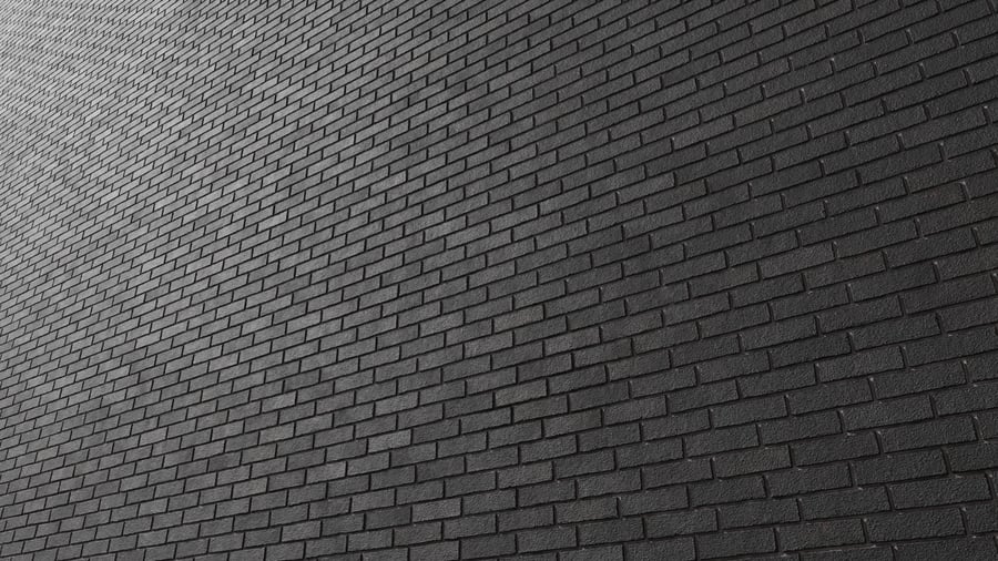 Rusticated Standard Bond Brick Texture, Black